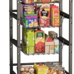 A smart pick for small kitchens: 5‑Tier Rolling Snack Organizer — 3 Height‑Adjustable Pull‑Out Baskets, 2 Shelves & Handle