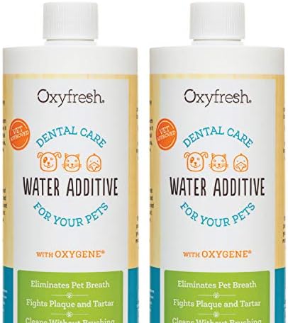 A simple way to freshen pet breath — Pet Dental Water Additive, Vet-Recommended, Fights Plaque & Tartar, 2 Pack