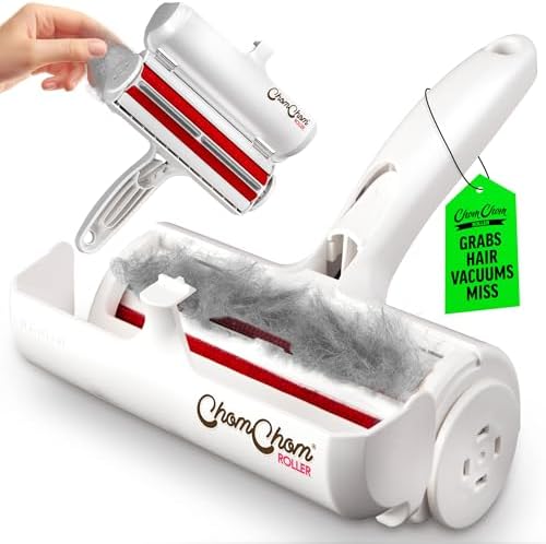A go-anywhere pick for pet owners — ChomChom Roller Original Reusable Lint Roller for Cat & Dog Hair on Furniture, Carpets & Cars (White)