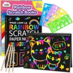 A playful pick for creative kids — 2-Pack Rainbow Scratch Notebooks (Pink) | Scratch Art Paper, Mess‑Free Craft Toys, Ages 3+ — Party & Travel Favors