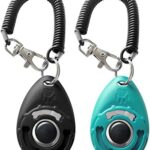 A handy option for dog owners — Pet Training Clicker with Wrist Strap, Black & Blue