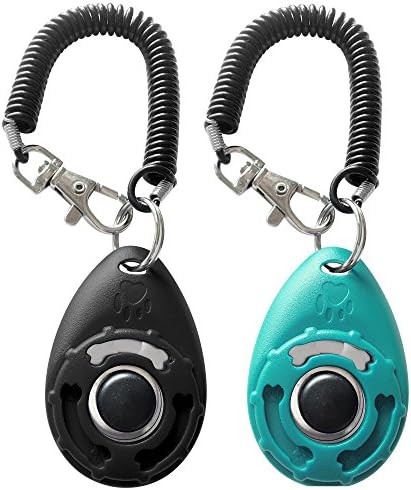 A handy option for dog owners — Pet Training Clicker with Wrist Strap, Black & Blue