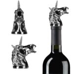 A playful pick for wine lovers — Unicorn Wine Aerator Pour Spout, Zinc Alloy Decanter with Stainless Steel Tube & Rubber Seal