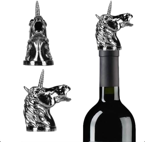 A playful pick for wine lovers — Unicorn Wine Aerator Pour Spout, Zinc Alloy Decanter with Stainless Steel Tube & Rubber Seal