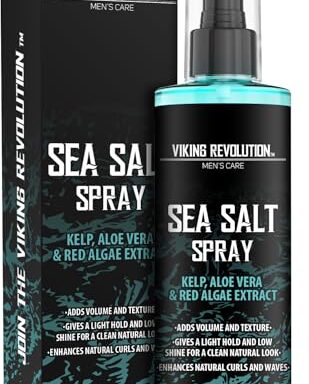 Sea Salt Spray for Men with Kelp, Aloe Vera and Red Algae Extract for Men and Women Beach Hair