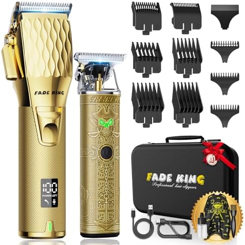 A smart pick for barbers & home users — Professional Cordless Hair Clippers & Beard Trimmer Set, Precision Rotary Motor, 300min Runtime, Travel Case