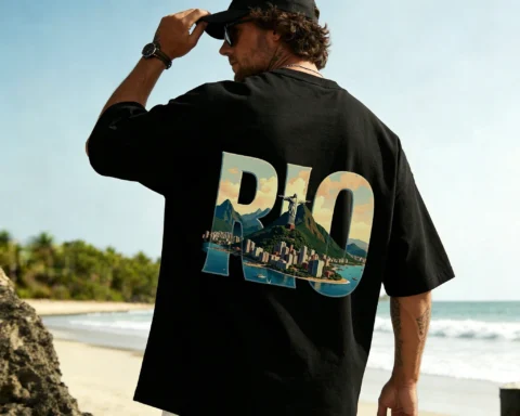 Men's Summer New Creative T-Shirt Short Sleeve - Beach Vacation Style