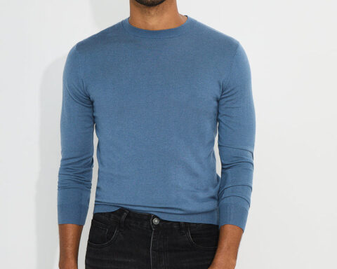 Men's Wool Blend Crewneck Sweater
