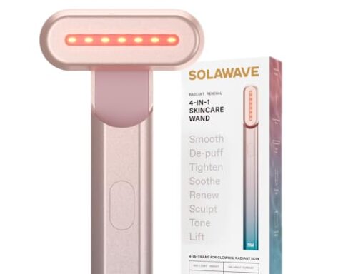 4-in-1 Red Light Therapy Wand for Face & Neck Anti-Aging, Wrinkle Reduction, Skin Tightening, Depuff