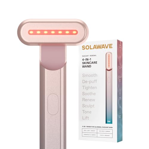 4-in-1 Red Light Therapy Wand for Face & Neck Anti-Aging, Wrinkle Reduction, Skin Tightening, Depuff