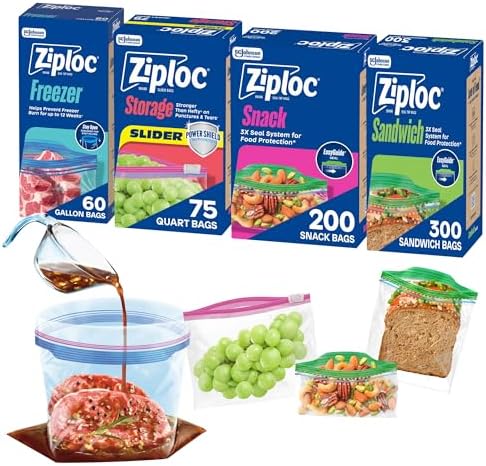 A smart pick for food storage — Ziploc 635-Count Variety Pack (Freezer, Slider, Sandwich & Snack Bags)
