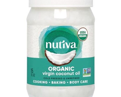 A popular pick for natural cooking & skincare — Organic Cold-Pressed Unrefined Virgin Coconut Oil, 15 oz (Non-GMO, Sustainably Farmed)