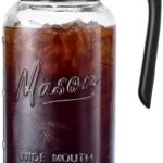 A smart pick for summer drinks — Mason Jar Pitcher, 64 oz (2 qt) Glass Pitcher with Airtight Leakproof Lid, Ergonomic Handle & Pour Spout