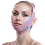 A comfortable way to shape your jaw overnight — Graphene V-Line Chin-Up Mask, V-Shaped Chin Strap for Sleeping, Lilac, Medium
