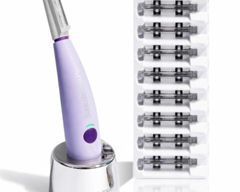 A smart pick for at-home skin renewal — Sonicsmooth Sonic Dermaplane Razor & Eyebrow Trimmer for Face, USB Rechargeable, 8‑Week Blades
