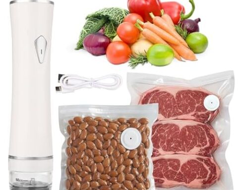 A handy option for meal prep: Handheld USB‑Rechargeable Vacuum Sealer Kit — Mini Bag Sealer with 30 Reusable Freezer Bags & 4 Clips