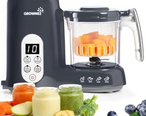 A smart pick for homemade baby meals — One-Step Baby Food Maker: Steam, Blend & Sterilize with Nutrient-Preserving Basket, Tritan Bowl, Dark Gray