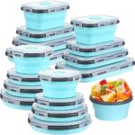 A smart pick for meal prep: 16‑pc Collapsible Silicone Food Containers — 8 Round & 8 Rectangular (12–40.6 oz), Microwave/Freezer/Dishwasher-safe