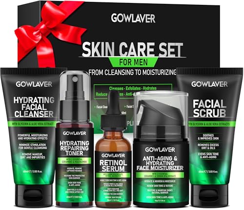 Skin Care for Men,Hydrating & Moisturizing Face Care Routine for Mens All Skin Types