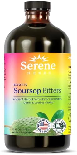 A daily essential for digestive & immune support — Organic Soursop (Guanabana) Bitters with Black Seed, Moringa & Ginger, 16 fl oz