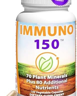 A powerful way to support immunity: Immuno 150 — 150 Vegetable Capsules, 70 Plant-Sourced Minerals & 13 Essential Vitamins