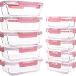 A smart pick for meal prep — 10pc Borosilicate Glass Food Storage Set (5×34oz, 5×12oz), Leakproof BPA-Free Lids, Oven/Microwave/Freezer Safe
