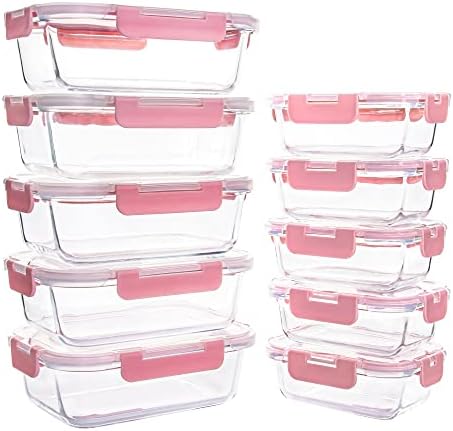 A smart pick for meal prep — 10pc Borosilicate Glass Food Storage Set (5×34oz, 5×12oz), Leakproof BPA-Free Lids, Oven/Microwave/Freezer Safe