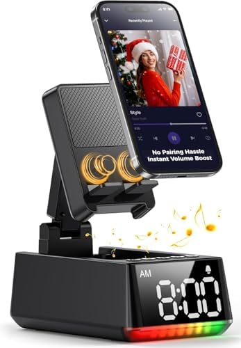 BBL Bluetooth Speaker with Stand for Mobile, Enceinte Bluetooth Portable Avec Réveil, Original Gifts