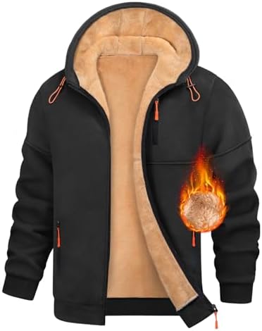 Hoodies Men Winter Fleece Sweatshirt Zipper Keep Warm Hoodie Winter Jacket for Men Sweatshirt