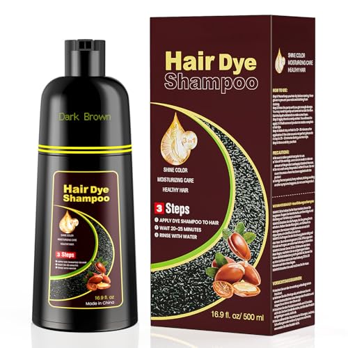 A simple way to hide grays — 3‑in‑1 Dark Brown Hair Dye Shampoo & Conditioner, 16.9 fl oz (Men & Women)