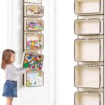 A smart pick for craft rooms — Over-the-Door Hanging Organizer, 5 Clear Pockets for Art & School Supplies, Beige