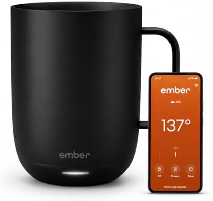 A smart pick for hot drinks — Ember Temperature Control Smart Mug 2, 14 oz, App-Controlled, 80-Min Battery (Black)