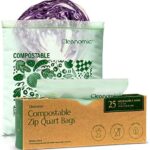 A practical choice for freezing and storing — Compostable* Quart-Size Food Storage Bags (25 Eco Zip), Freezer & Leak-Proof