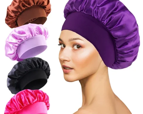 best satin-lined bonnet for long hair to reduce frizz