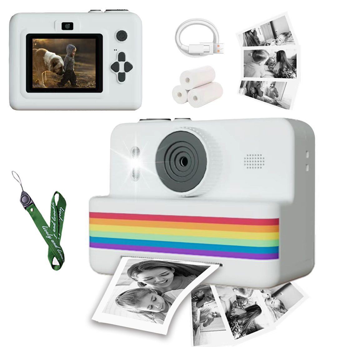 kids digital camera with built-in printer
