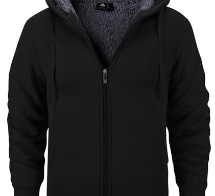 best men's fleece lined hoodie for cold weather