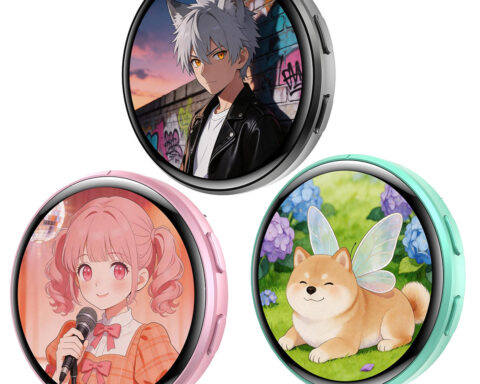 digital cosplay badge with video display