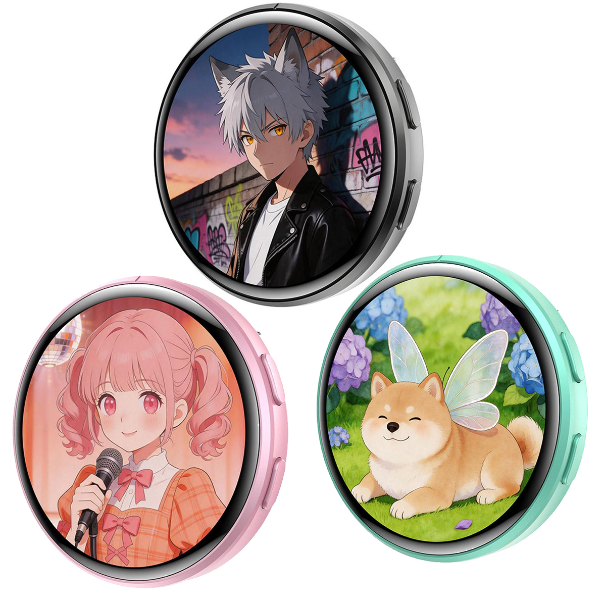 digital cosplay badge with video display