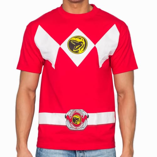 men's red superhero costume t-shirt