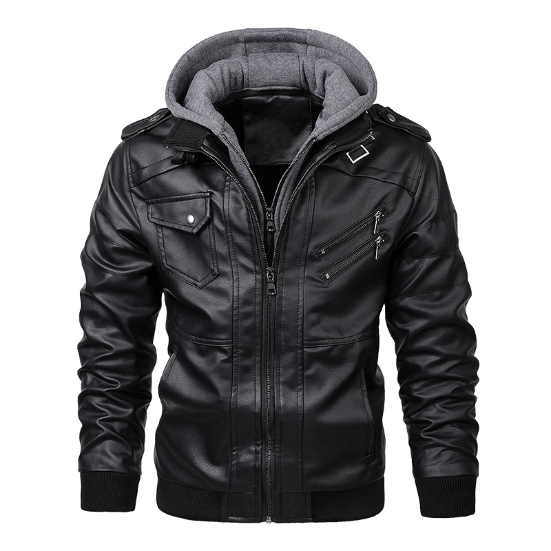 best men's faux leather biker jacket for autumn