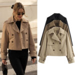 best cropped trench coat for women